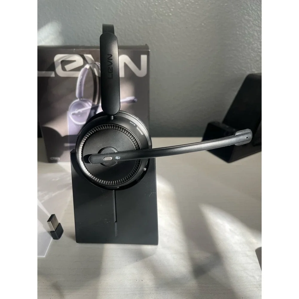 LEVN CT001 Wireless Headset with Microphone for Call Center/Office/Work